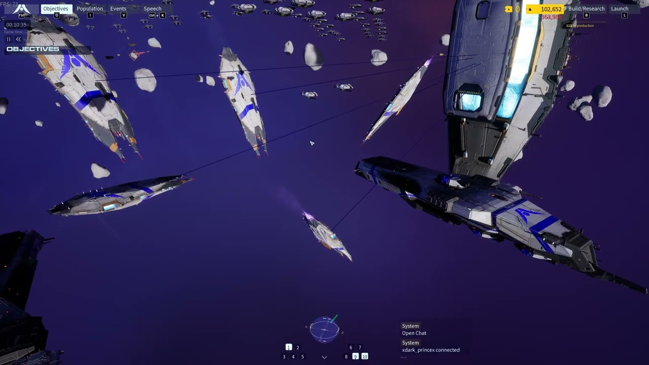 Homeworld 3 - 4K Max Settings, 1v3 Skirmish OVER 100 Battlecruisers!