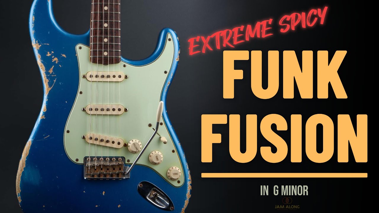 Spicy Funk Fusion Guitar Backing Track in Gm