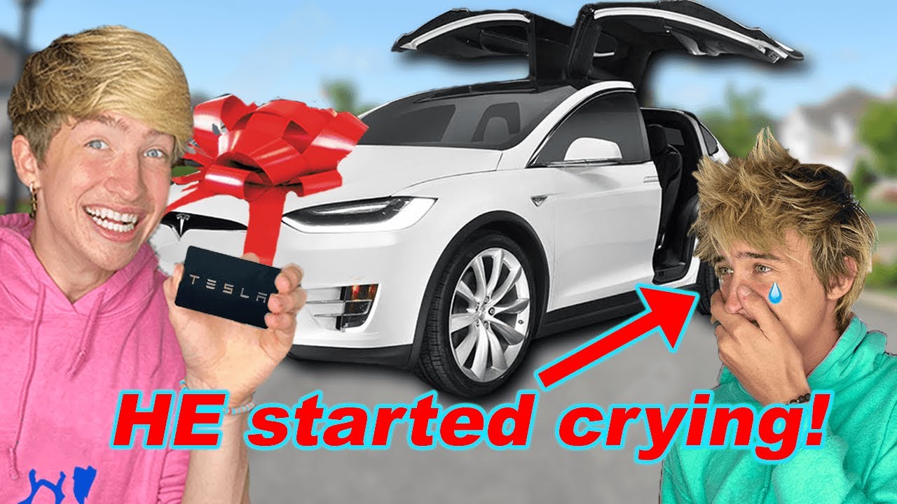 I Gave a TESLA to my brother! **VERY EMOTIONAL**