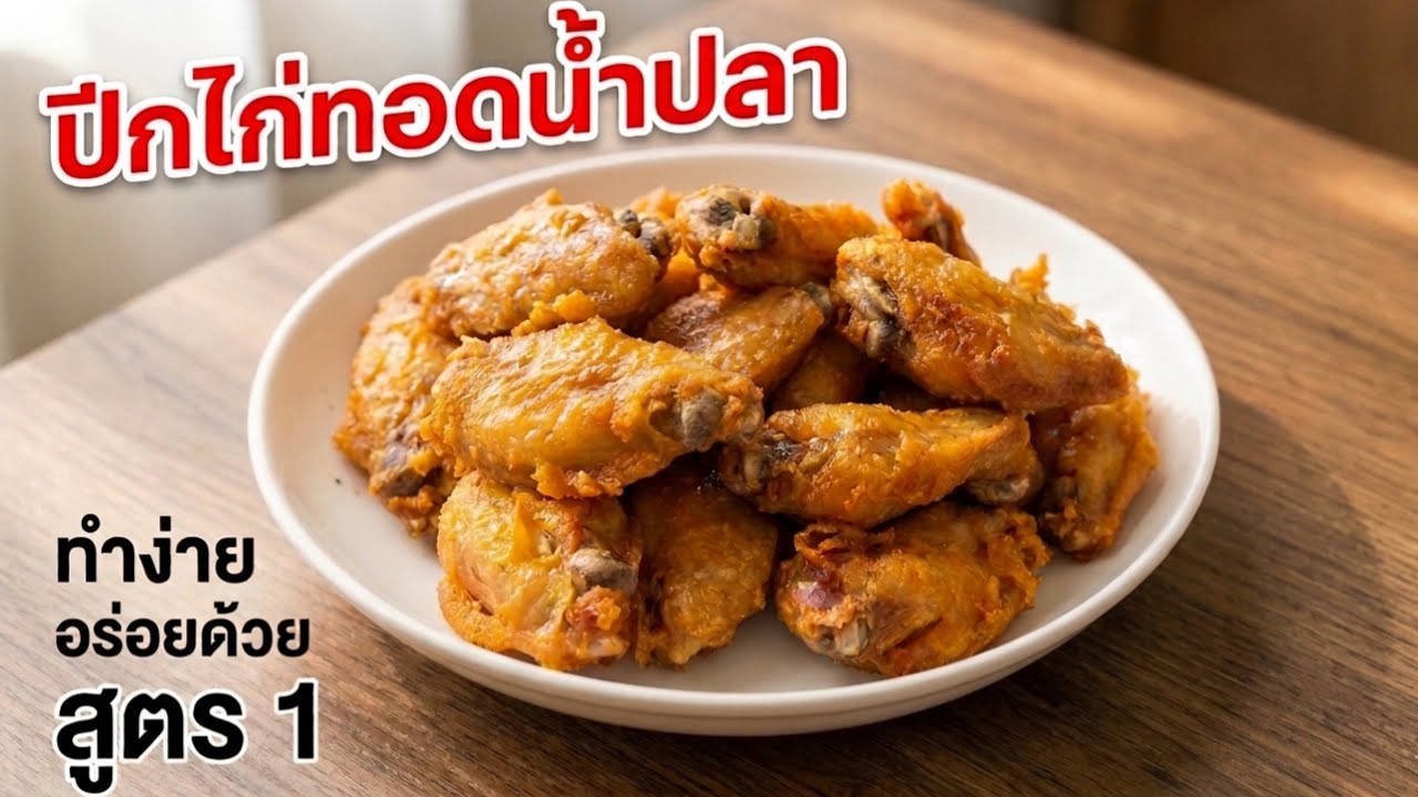 ปีกไก่ทอดน้ำปลา สูตร1 เครื่องปรุงแค่ 2 อย่าง ก็อร่อยแล้ว /วิธีทอดยังไงให้กรอบนอกนุ่มใน