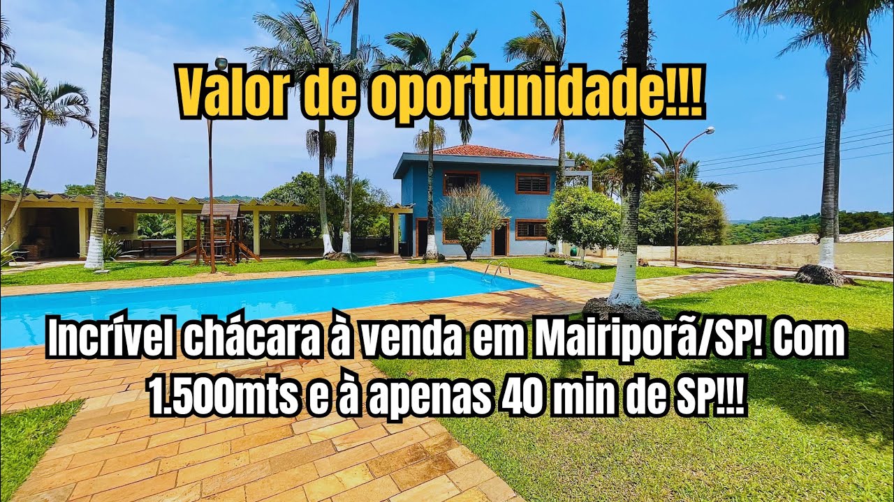 02 - Chácara à venda em Mairiporã com 1.500mts de terreno e à apenas 40 min de SP - Oportunidade!🏡