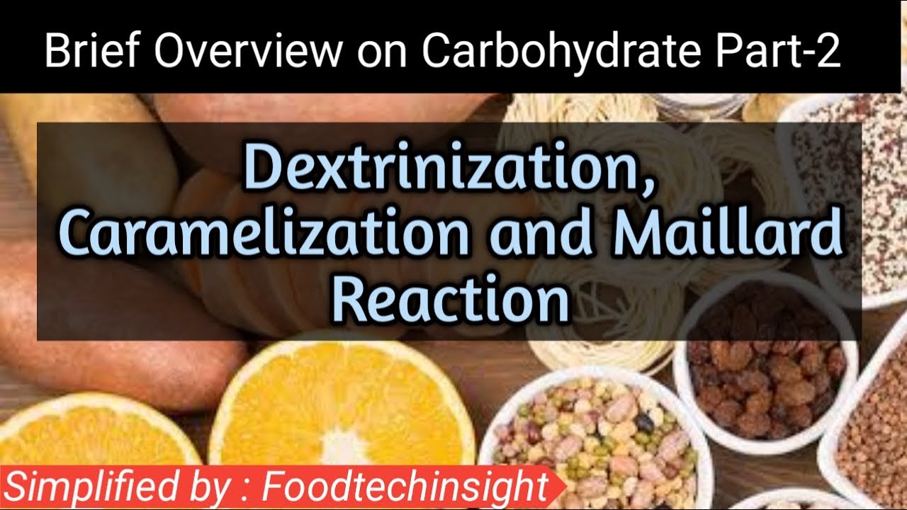 Dextrinization, Caramelization & Maillard reaction-PART 2 (GATE Syllabus)