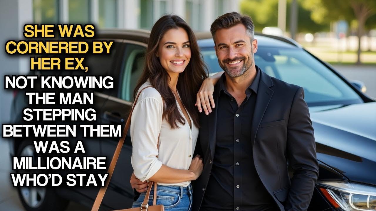 She Was Cornered by Her Ex, Not Knowing the Man Stepping Between Them Was a Millionaire Who’d Stay