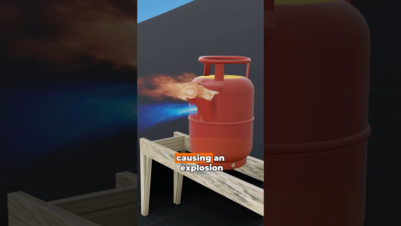 Что, если мы выстрелим в газовый баллон? #3danimation