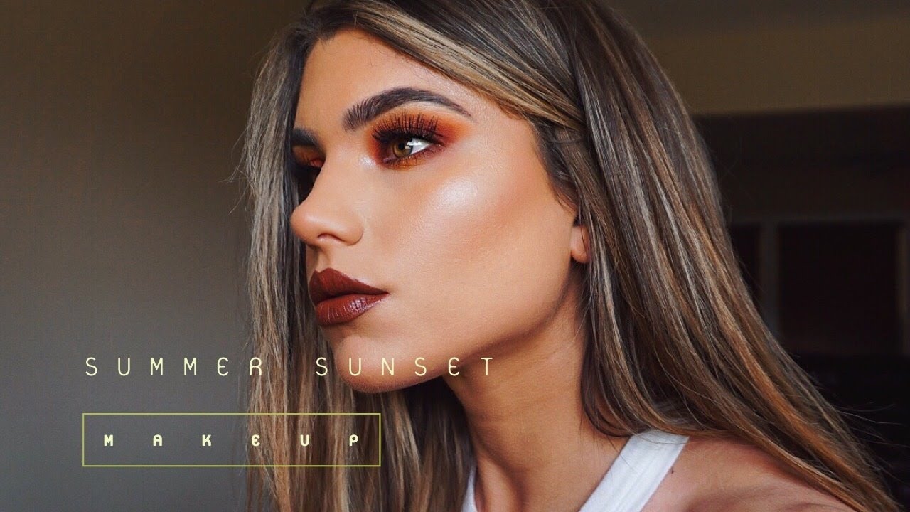 Full Coverage SUMMER Makeup Tutorial 2019! Sunset Eyeshadow Look