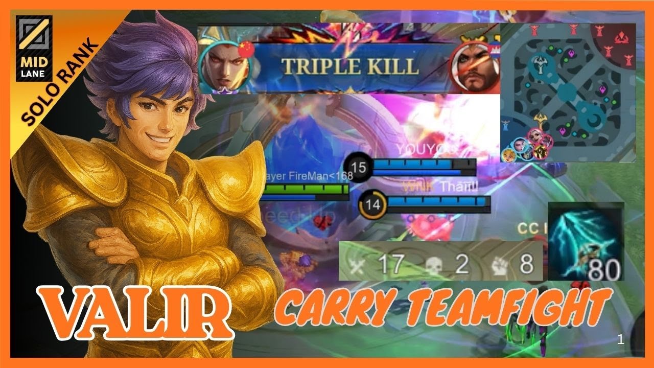 Valir super build full item annoying and damage 100% carry team - valir  game play