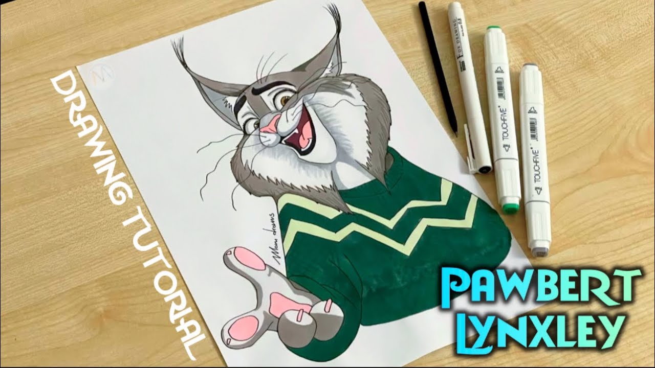 Как нарисовать персонажей из «Зверополиса 2»: Пауберт Линксли