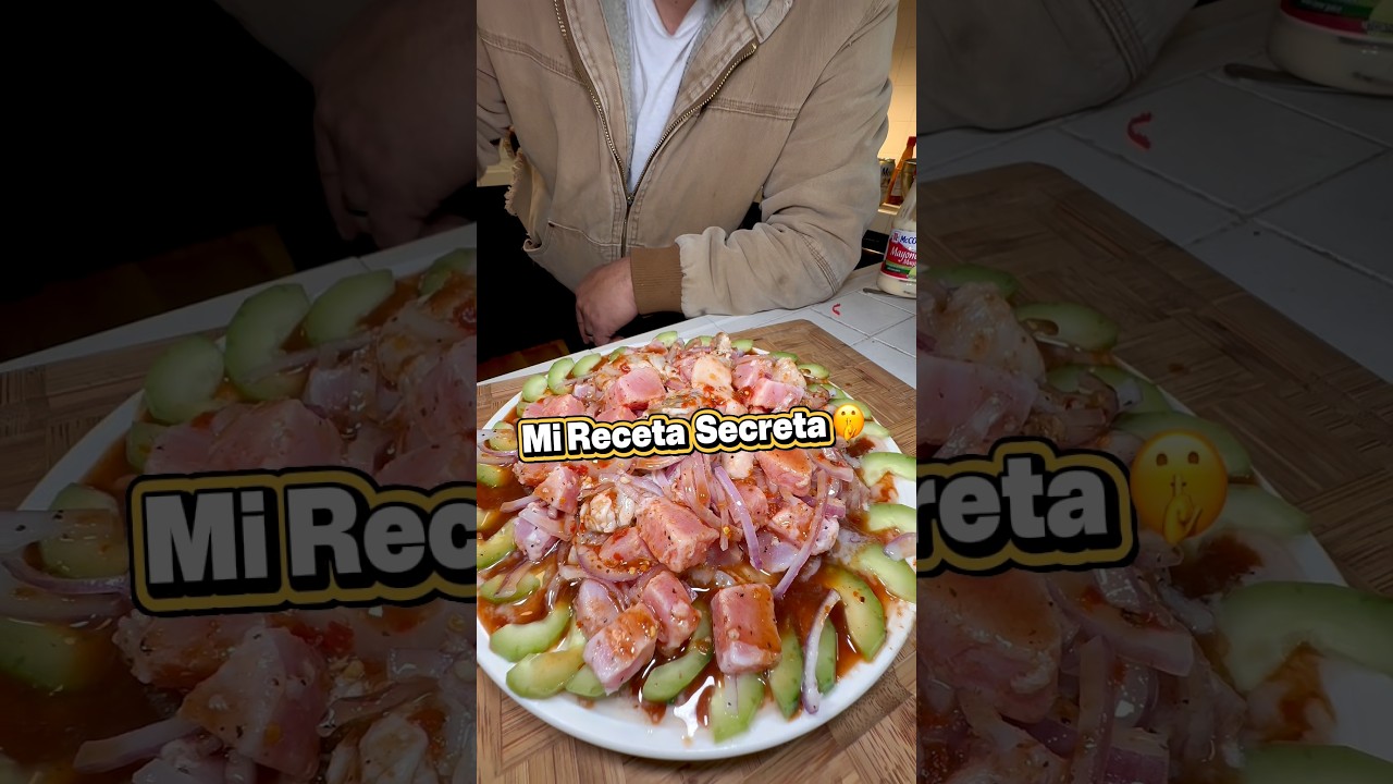 Aguachile de Callo de Hacha, Atún y Camarón con Salsa Negra Secreta