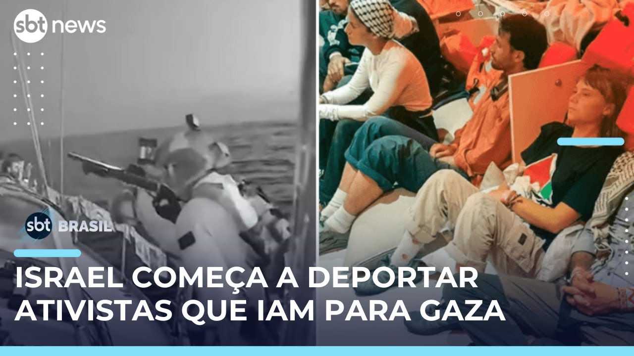 Flotilha Global: Israel começa a deportar ativistas interceptados a caminho de Gaza  | #SBTBrasil