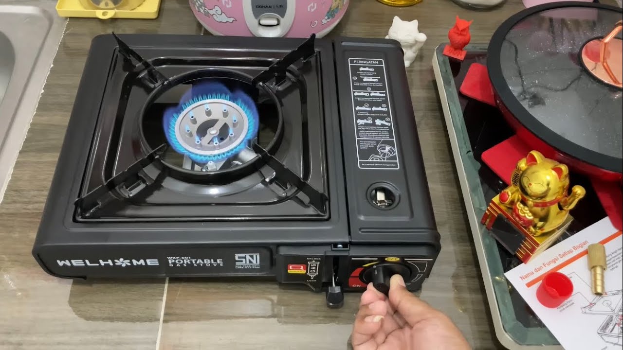 Review Kompor Gas Portable 2 in 1 Gas Kaleng/LPG Merk WELHOME