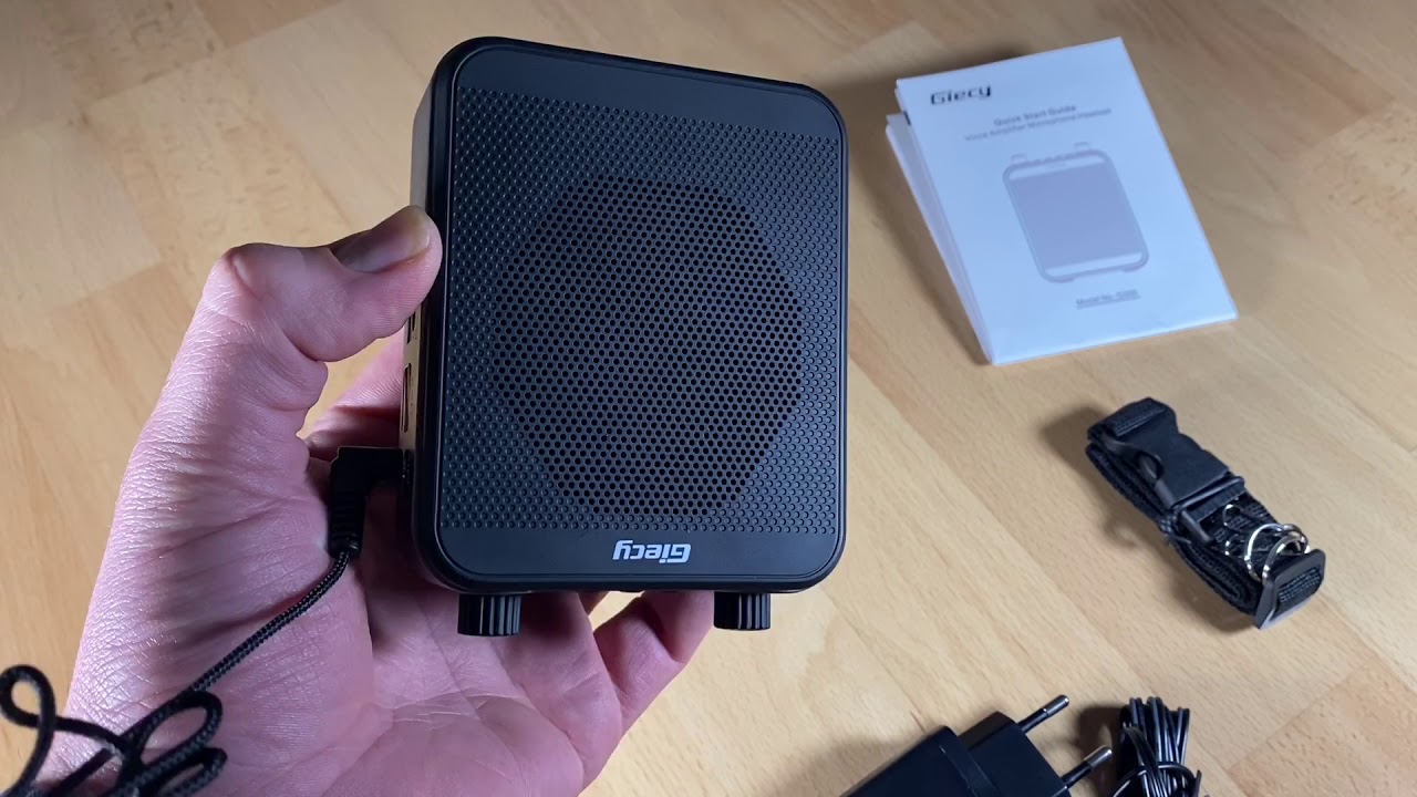 Giecy Voice Amplifier Portable Bluetooth 30W 2800mAh PA System Speaker unboxing and instructions