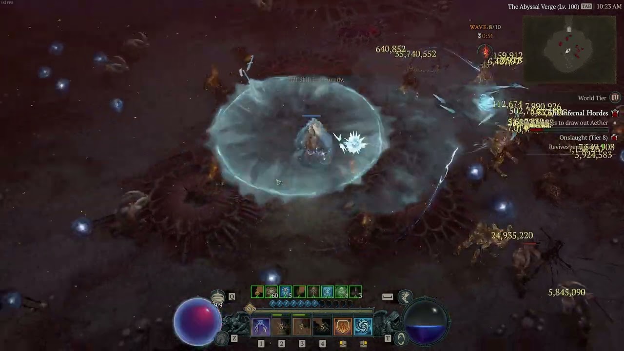 Diablo 4: Infernal Horde Tier 8 Sorcerer Solo