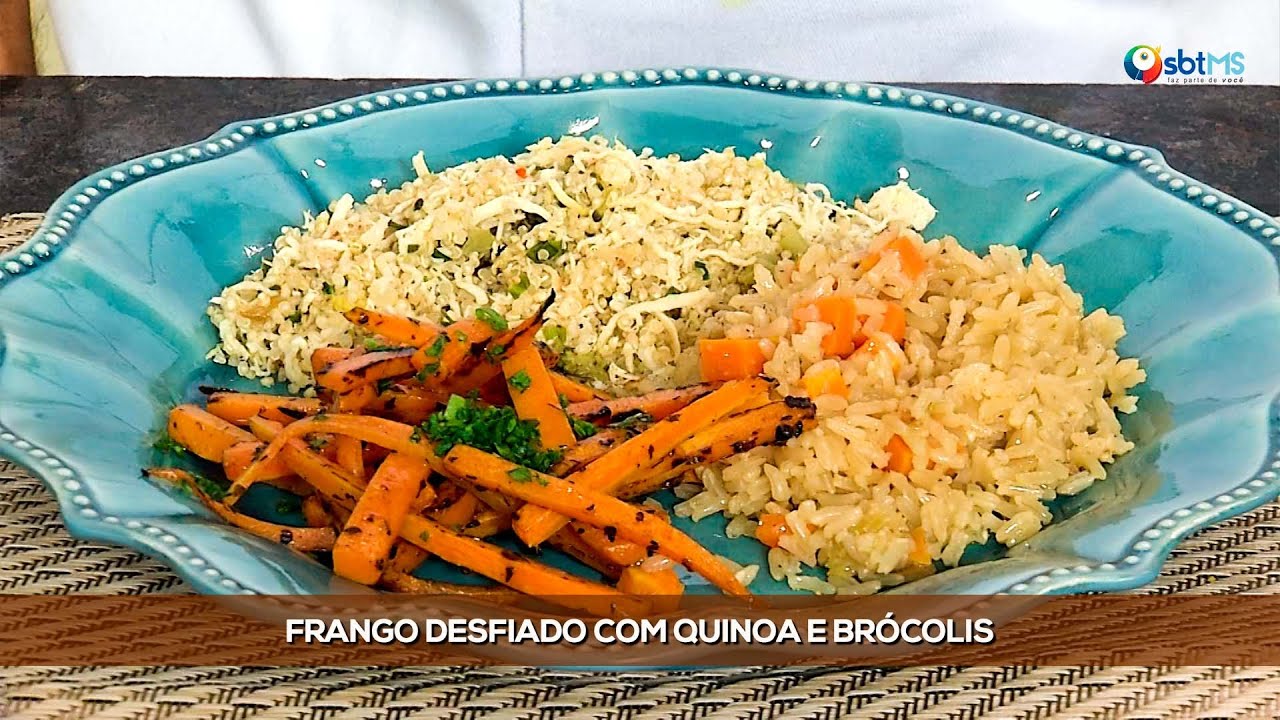 FRANGO DESFIADO COM QUINOA