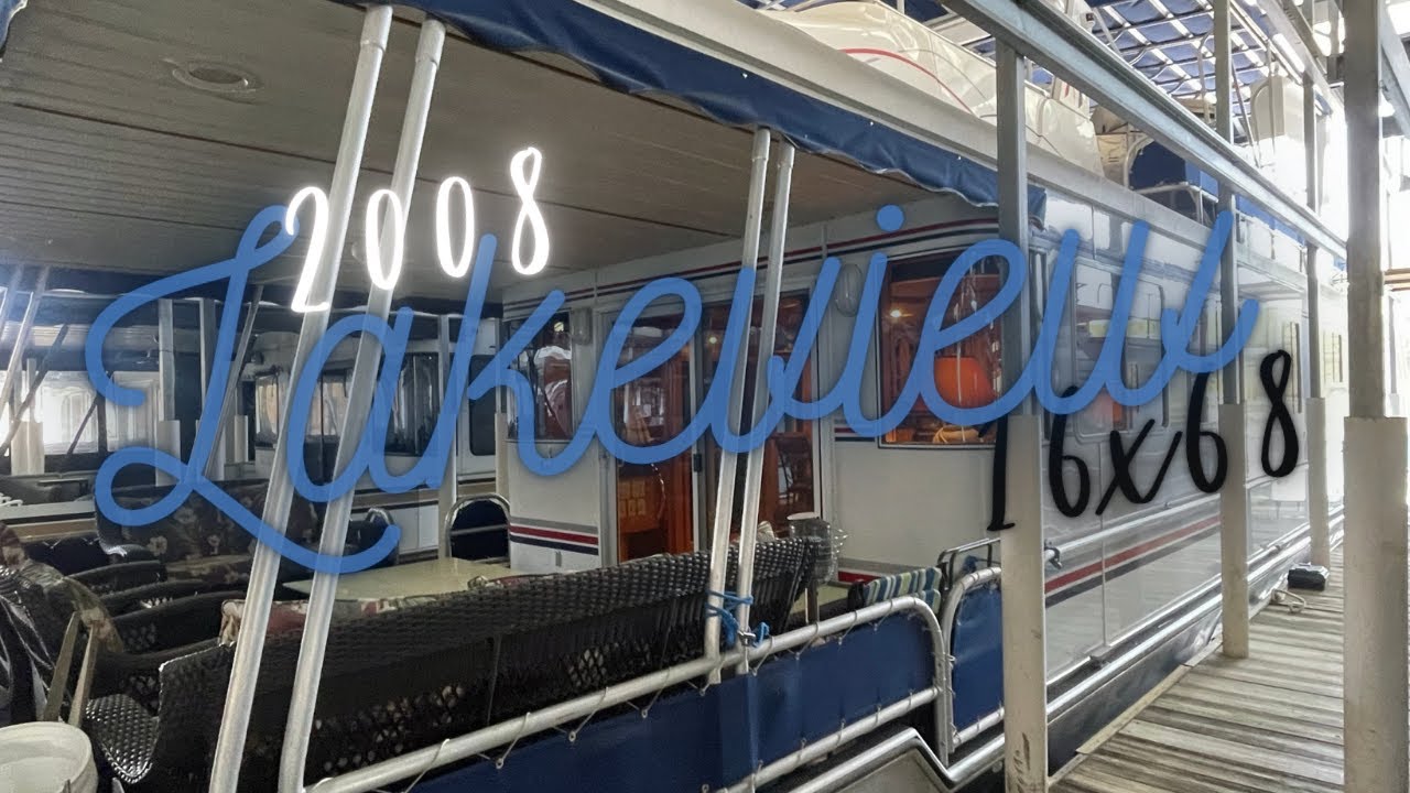 SOLD - 2008 Lakeview 16’ x 68’ Widebody Houseboat For Sale by HouseboatsBuyTerry.com