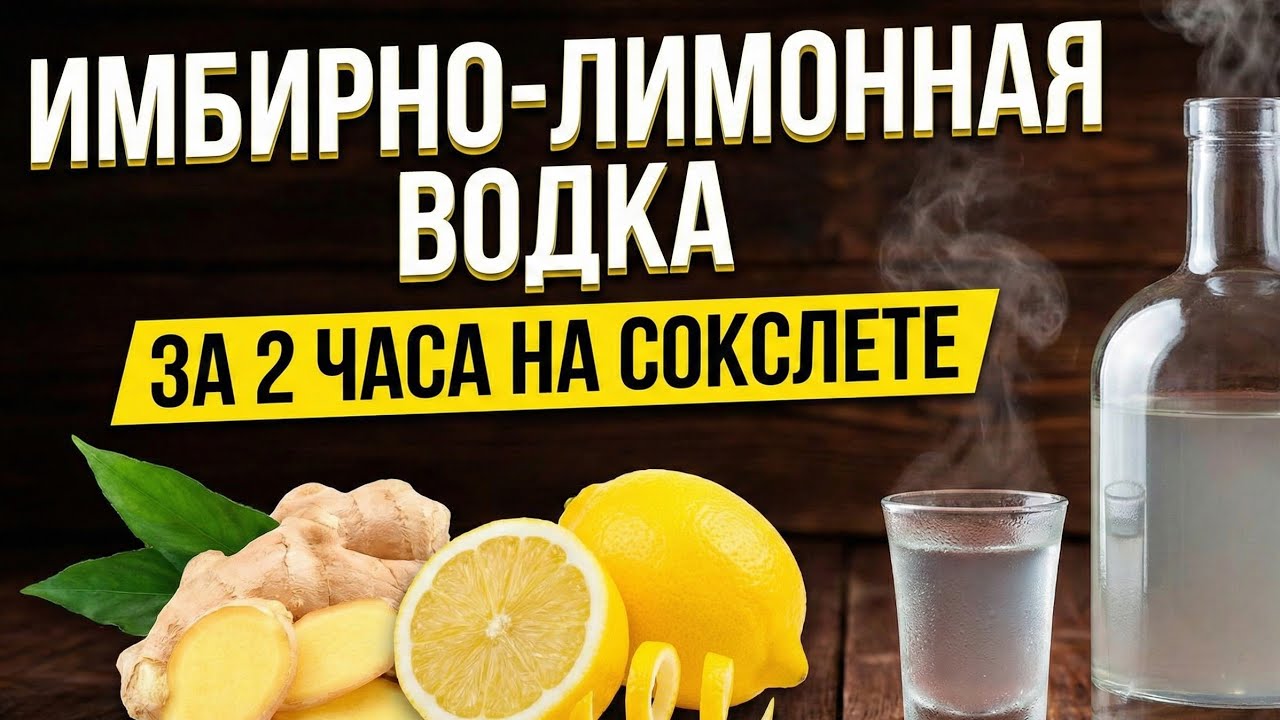 Имбирно-лимонная водка за 2 часа: Рецепт на Экстракторе Сокслета