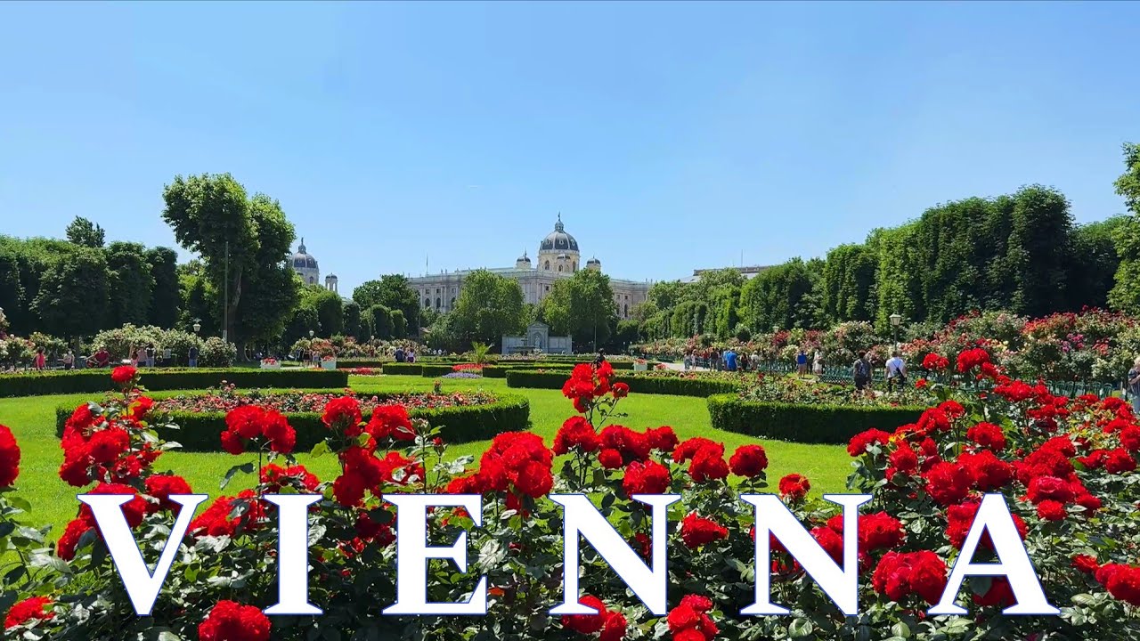 Vienna Austria, 🇦🇹 Walking Tour - Volksgarten Vienna 4K UHD