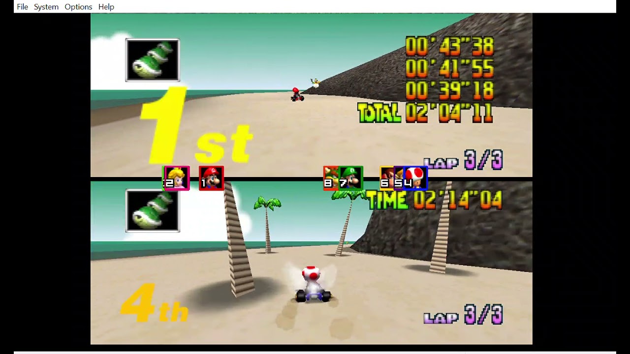 Mario Kart 64 2-Player Grand Prix: Mario vs. Toad (Mushroom Cup)