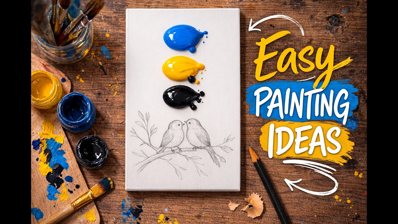 Full Moon Magic | Paint a Serene Night with Birds and Blossoms