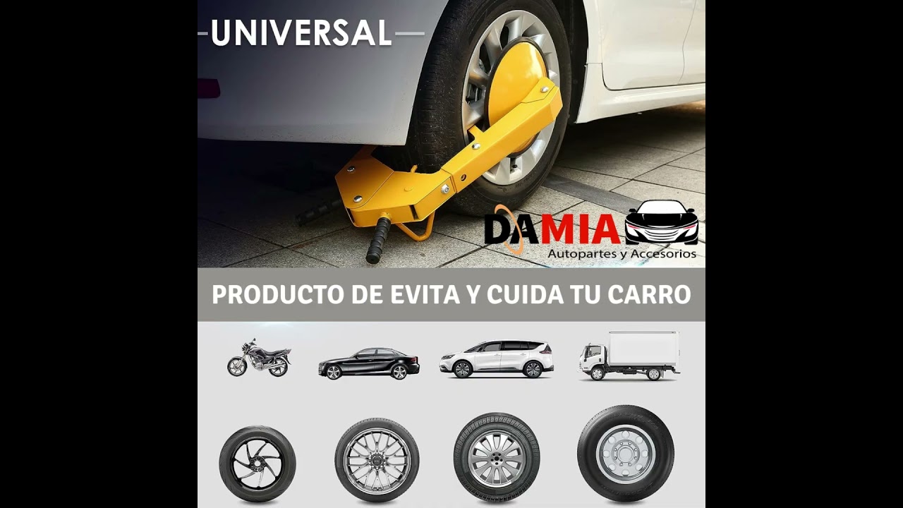 Traba ruedas Premiun contra robos de veh&iacute;culos 99.99% de protecci&oacute;n