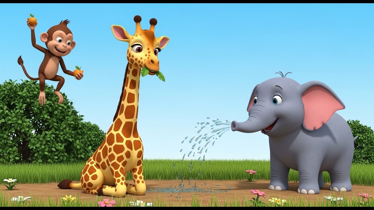 Baby Giraffe Stretch Stretch | Fun Animal Song for Kids | Toddler Sing Along