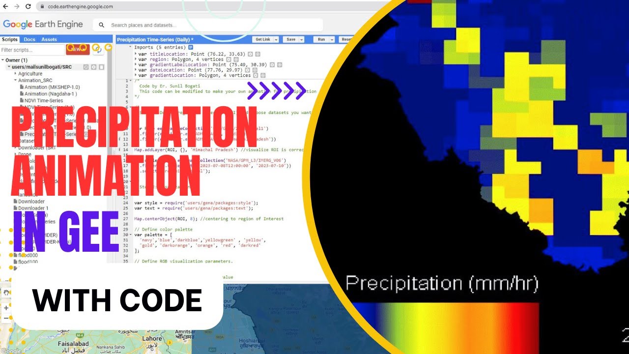 How to create stunning Precipitation Animation in Google Earth Engine| A Step-by-Step Tutorial