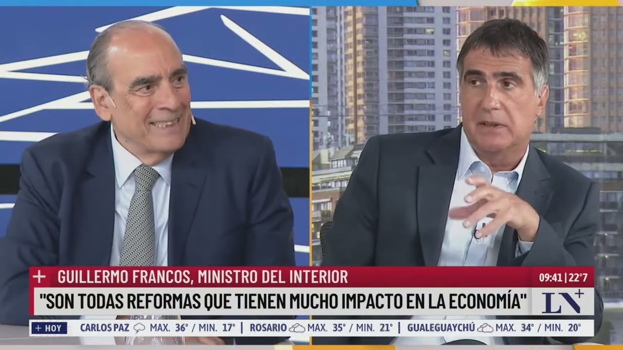 Guillermo Francos, ministro del Interior: 