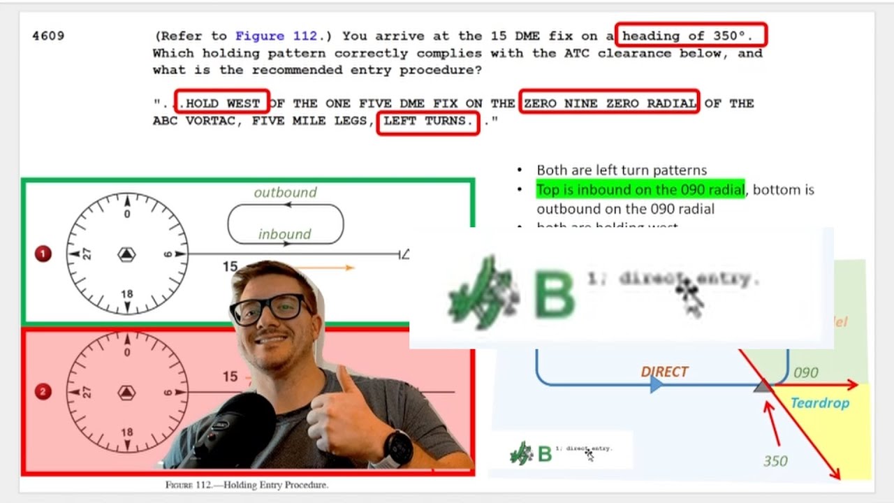 Master IFR Holding Patterns: Written exam question, break down & Tips