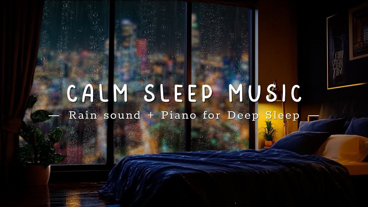 Fall Asleep Fast Tonight 😴 Relaxing Piano with Soft Rain for Deep, Healing Sleep