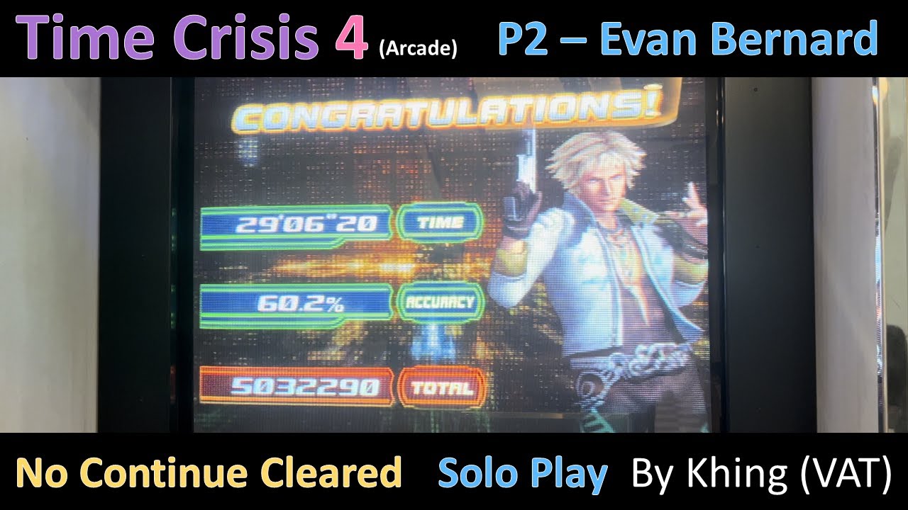 Time Crisis 4 Solo play [P2-Evan] No continue cleared (5.03M) by VAT🇹🇭