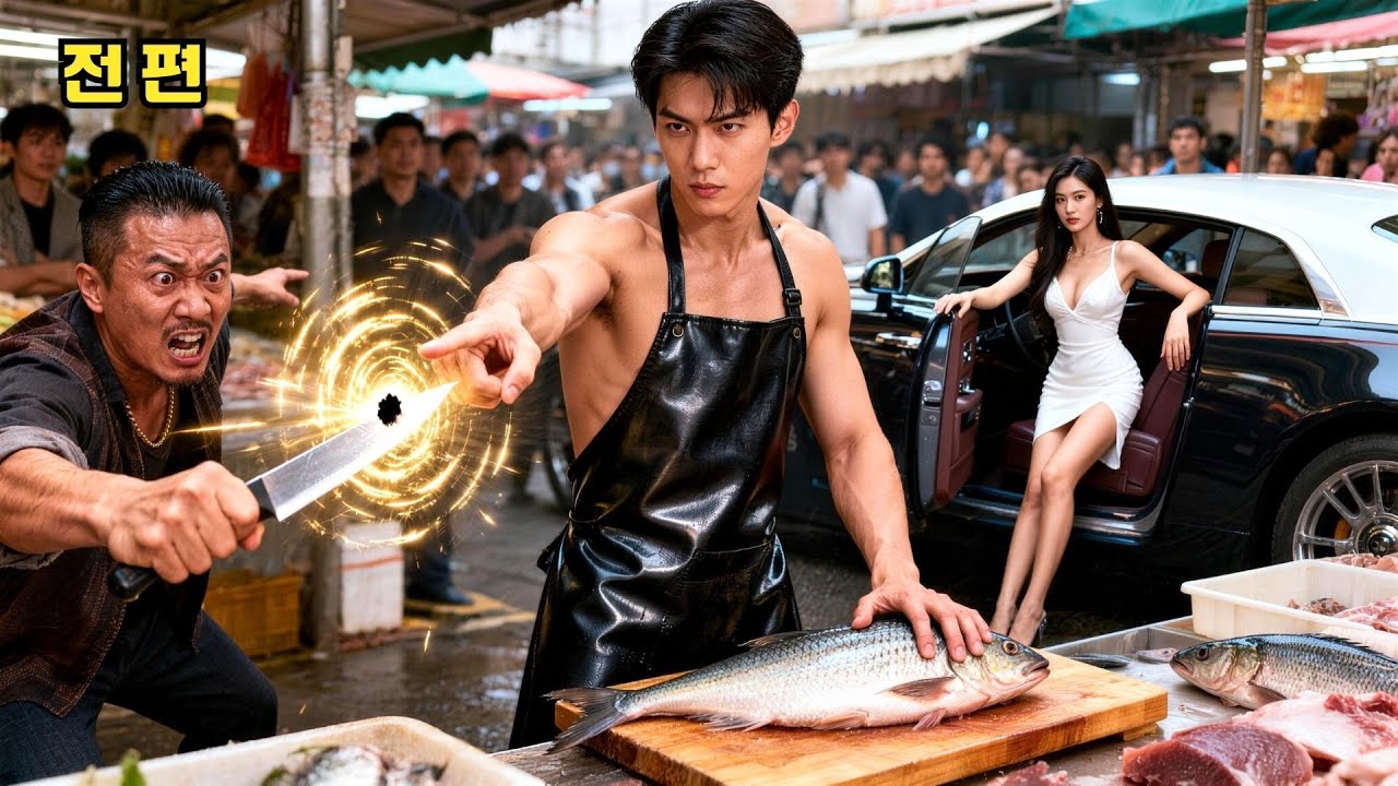 길거리 깡패들이 생선 파는 청년을 괴롭혔지만, 그는 숨겨진 전신!손가락 한 번에 전원 제압, 미녀 총재가 한눈에 반했다!