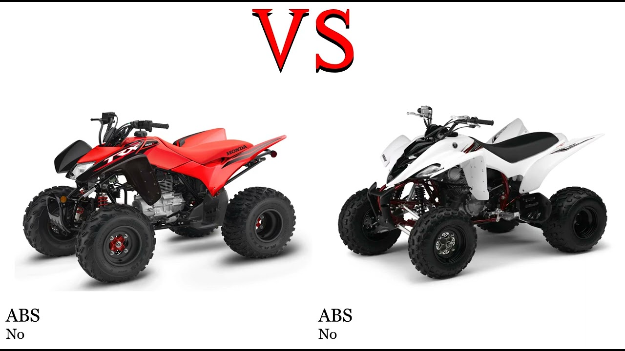 Honda TRX 250 vs Yamaha Raptor 350 Test specification comparison