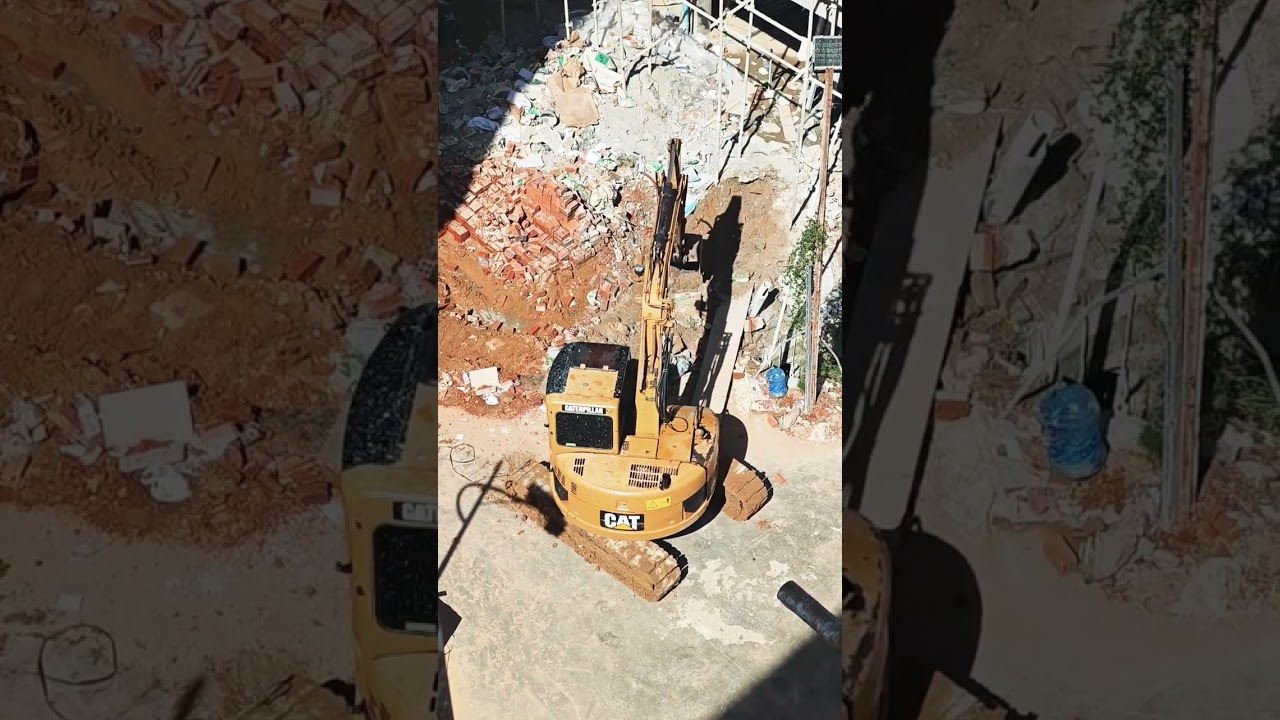 🚧💪 Power in Action! 💛#ConstructionLife #Caterpillar #HardWork #BuildingFuture #MachinePower