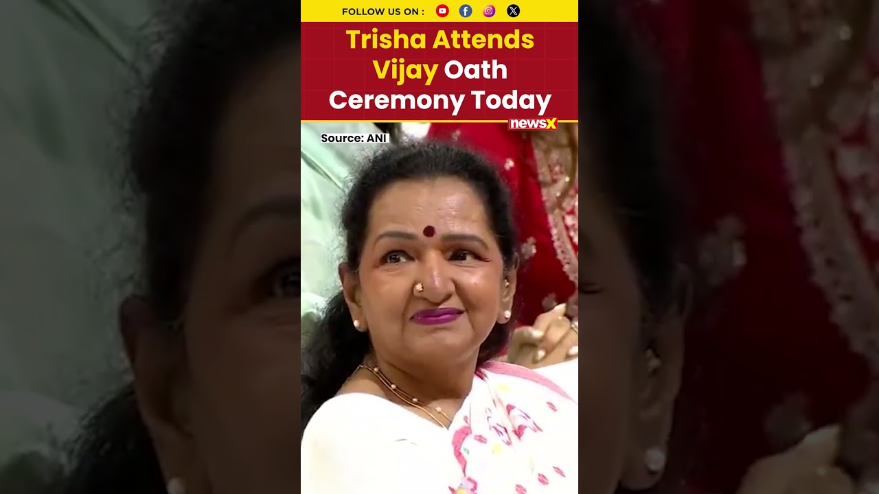 Actor Trisha Krishnan Seen at Vijay&rsquo;s Swearing‑In Ceremony as Tamil Nadu&rsquo;s New CM