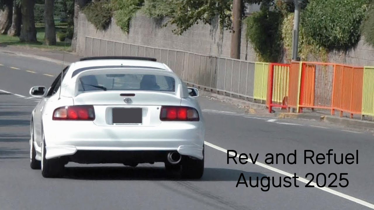 Cars leaving a car show (Rev and Refuel Car Show 7)