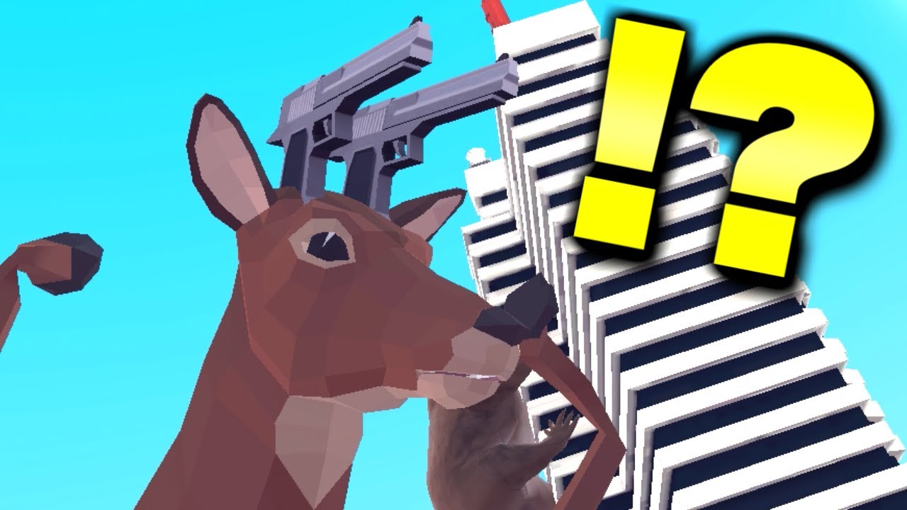 シカが銃を撃ったり車に乗って街を破壊するゲームが狂ってて笑う【バカゲー】