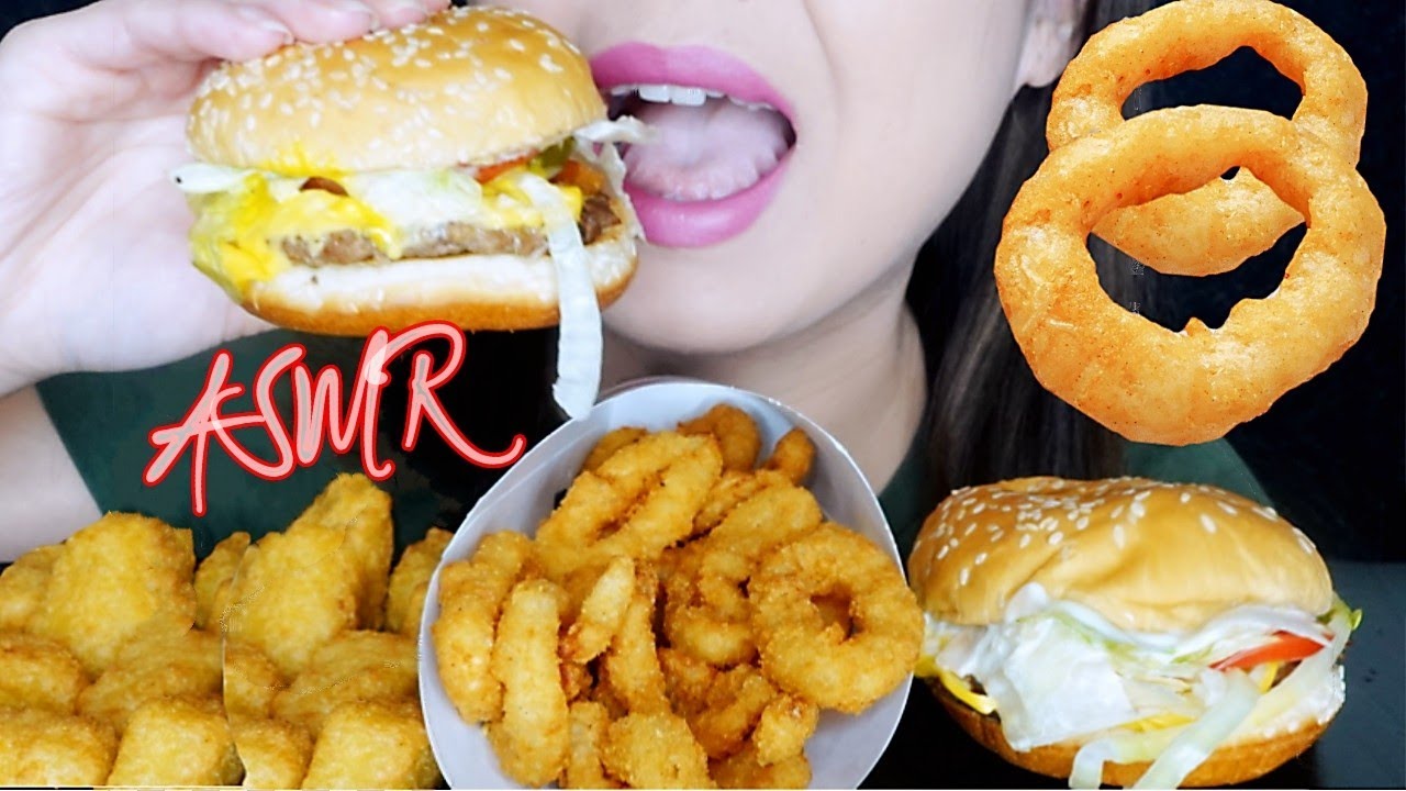 ASMR BURGER KING WHOPPER + BACON CHEESE BURGER (NO TALKING) EATING SOUND | D-LICIOUS ASMR