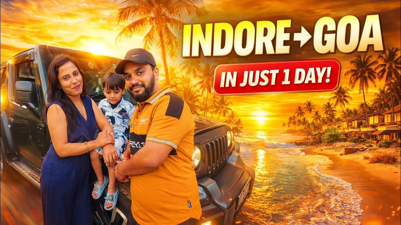 Indore To Goa By Road | EP 1 | Indore to Goa Nonstop 1160 Km By Thar Roxx #travelvlog #goa #sehar