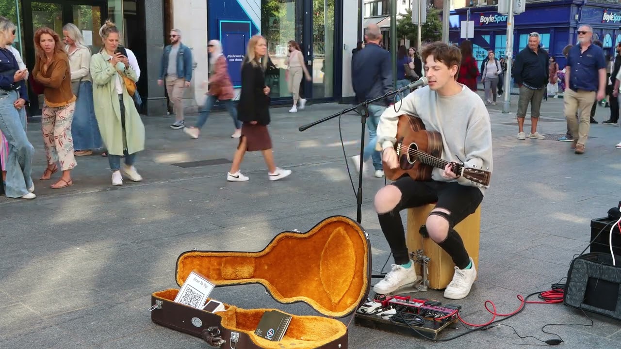 Paul Jenkinson Ive Got A Feeling live Magical performance from Grafton Street Dublin Great Busking