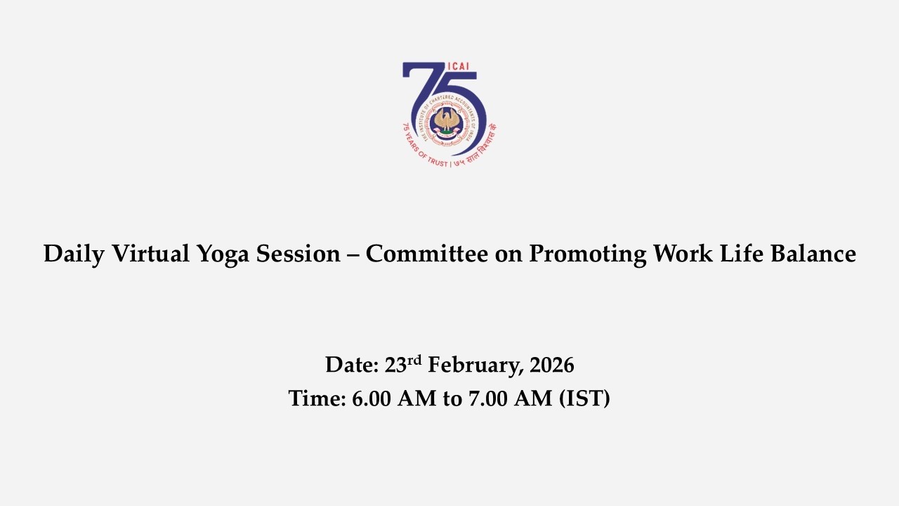 Virtual Yoga Session – Committee on Promoting Work Life Balance