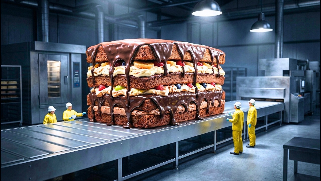 You Won't Believe How Industrially Produced Cakes Are Made!