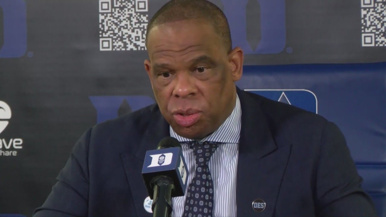 UNC coach Hubert Davis speaks after loss to Duke
