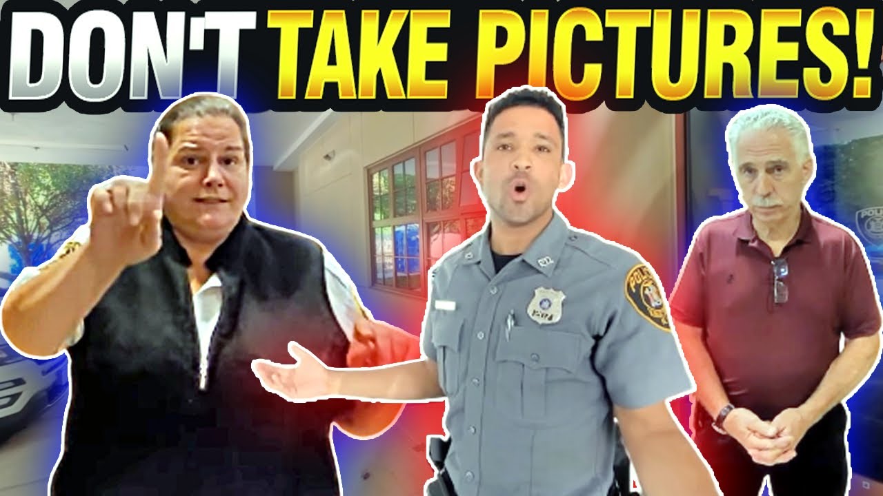 POLICE DISPATCHER HATES TRANSPARENCY! LOSES IT OVER CAMERA! RIPS DOWN POSTERS IN PUBLIC LOBBY!