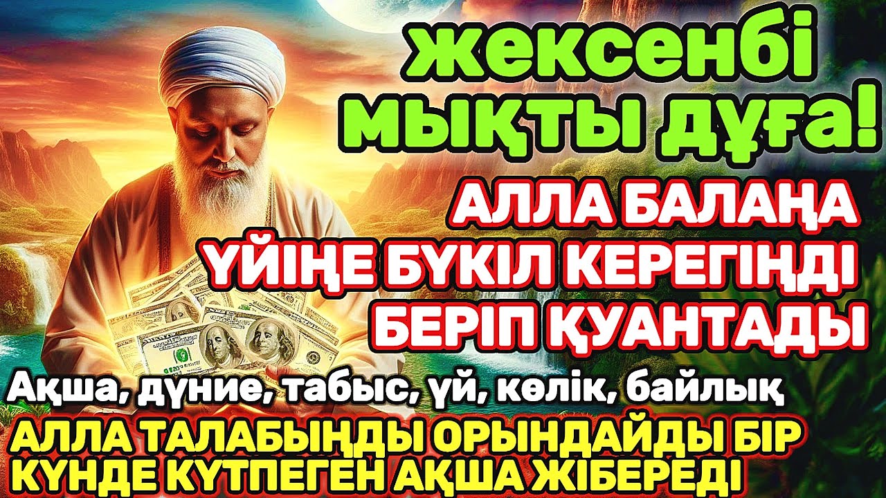 жексенбі КҮНІ ЕҢ ҚҰДІРЕТТІ ДҰҒА! Алла бүкіл тілеуіңді және балаңа керектің бәрін беріп қояды