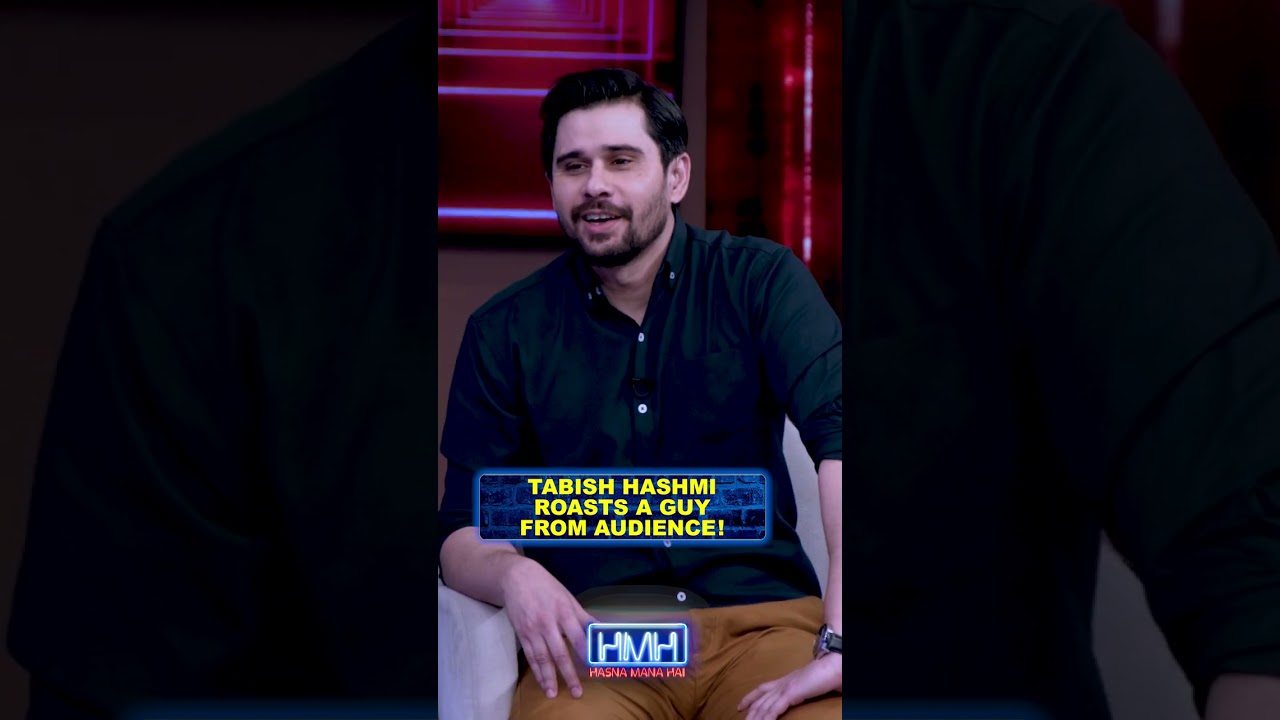 Tabish Hashmi roasts a guy from the audience! - #tabishhashmi #usmanmukhtar #hasnamanahai #shorts