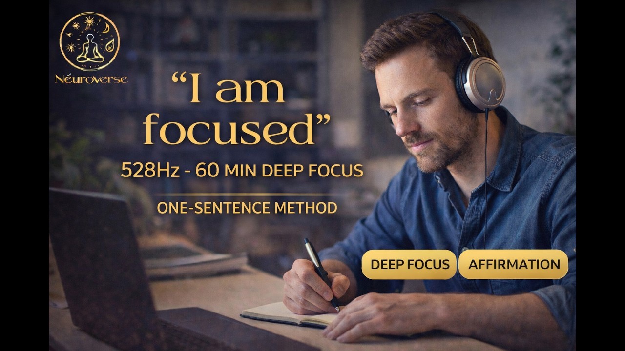 One-Sentence Method - I Am Focused | 528Hz Deep Focus Affirmation (60 Min)