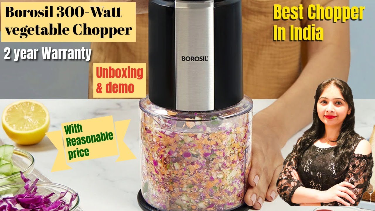 Borosil Chef Delite 300W Chopper Unboxing | Borosil Mini Chopper Review & Demo | Geeta Recipes