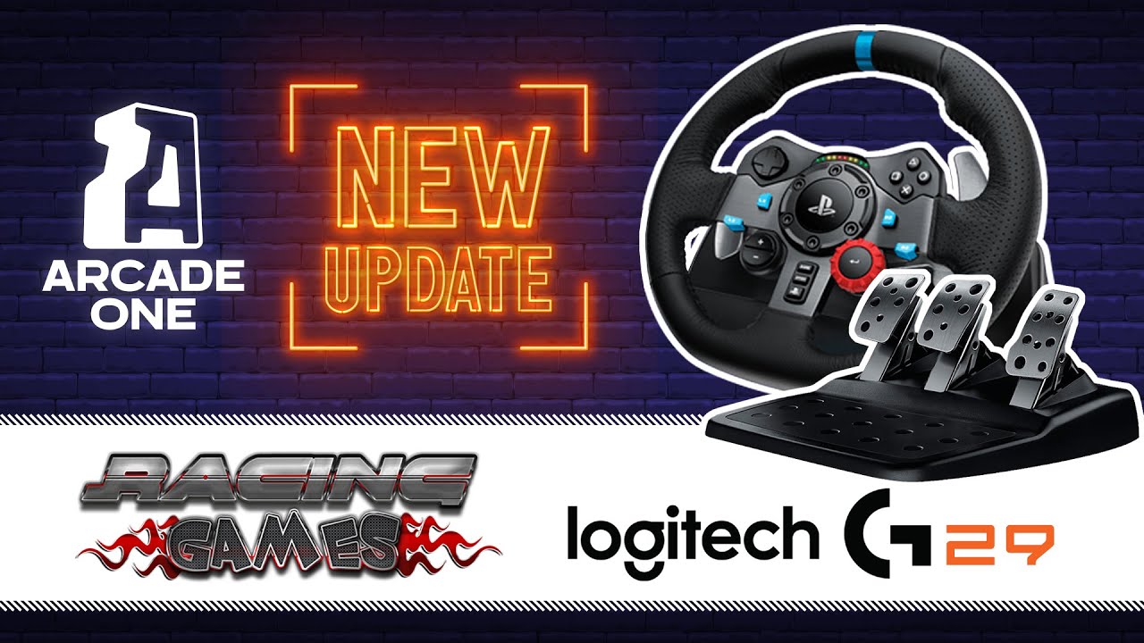 ARCADE ONE: NEW UPDATE - Part 1 Are the 140+ Racing Games Plug and Play with the Logitech G29 Wheel?