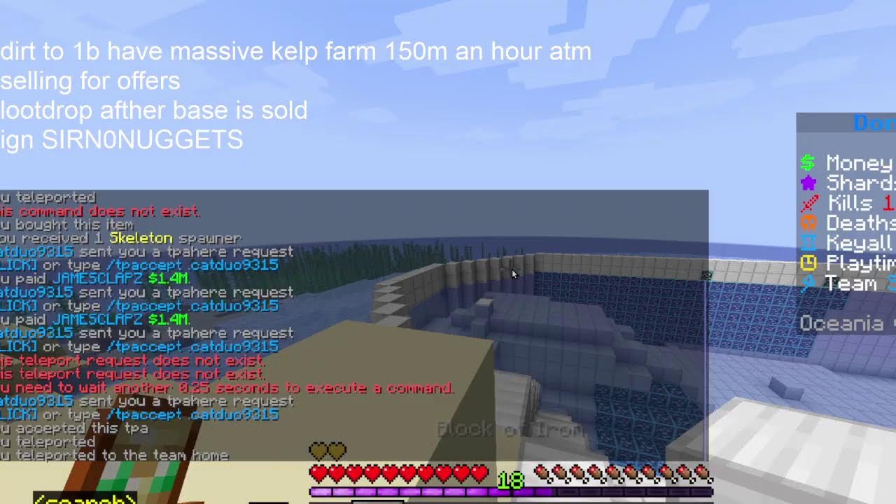 donut smp 500m loot drop (elytra) 100m for best base 