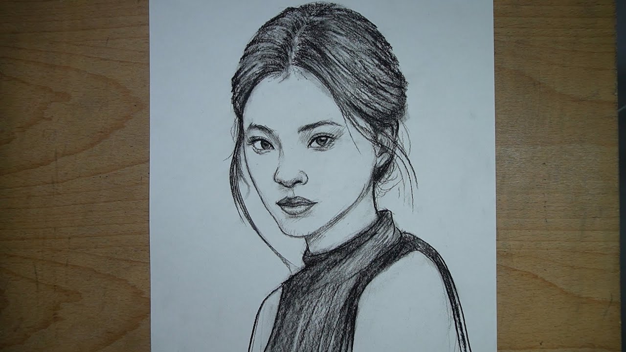 How to draw a girl step by step || girl drawing simple || #art #girldrawing #drawingideas