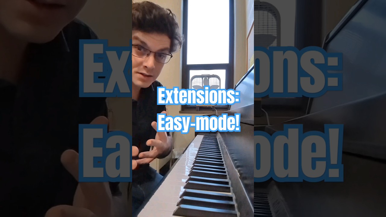 super easy way to add chord extensions! upgrade your improv skills! #piano #chords #musictheory